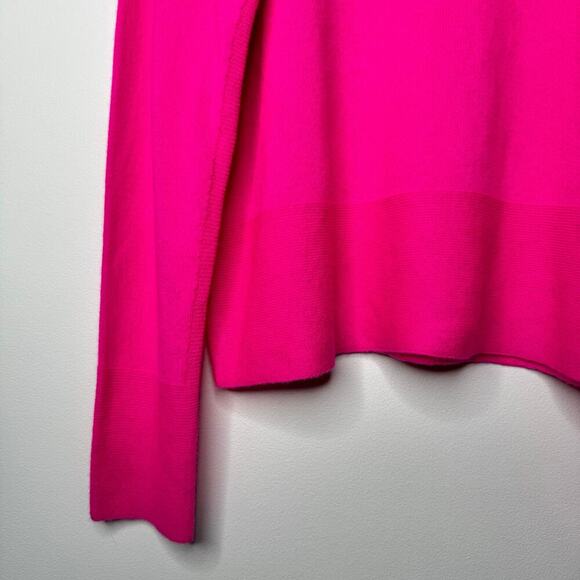Brodie Cashmere Paloma Sweater in Neon Pink Crewneck Size XL - Picture 6 of 11